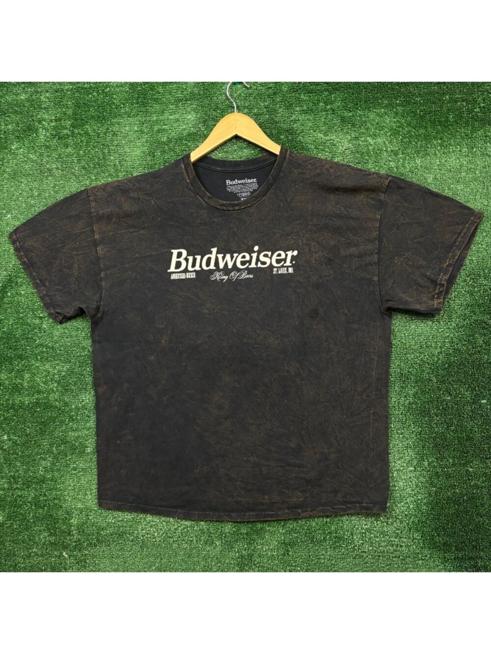 Budweiser King of Beers Mineral Wash T-Shirt Size XXL